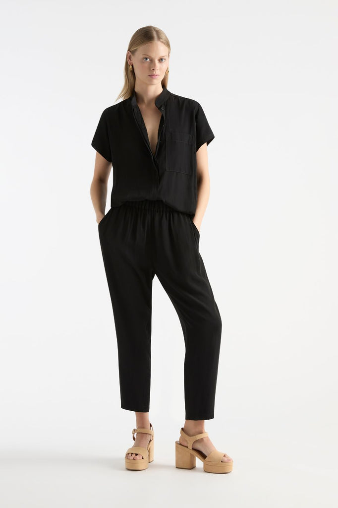 Mela Purdie Stand Shirt | Black_Silvermaple Boutique