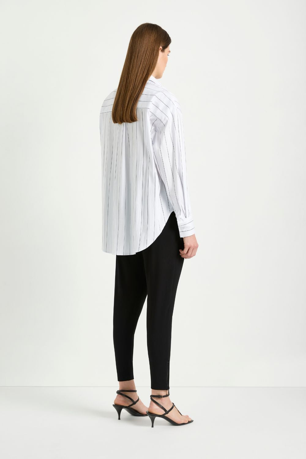 Mela Purdie Relaxed Mid Shirt | White/Black_Silvermaple Boutique