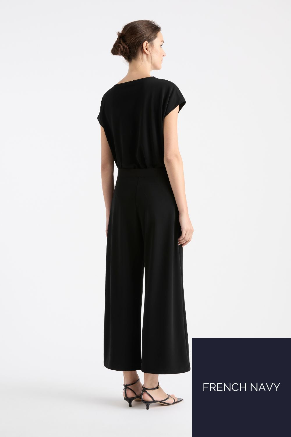 Mela Purdie Crop Palazzo Pant | French Navy_Silvermaple Boutique