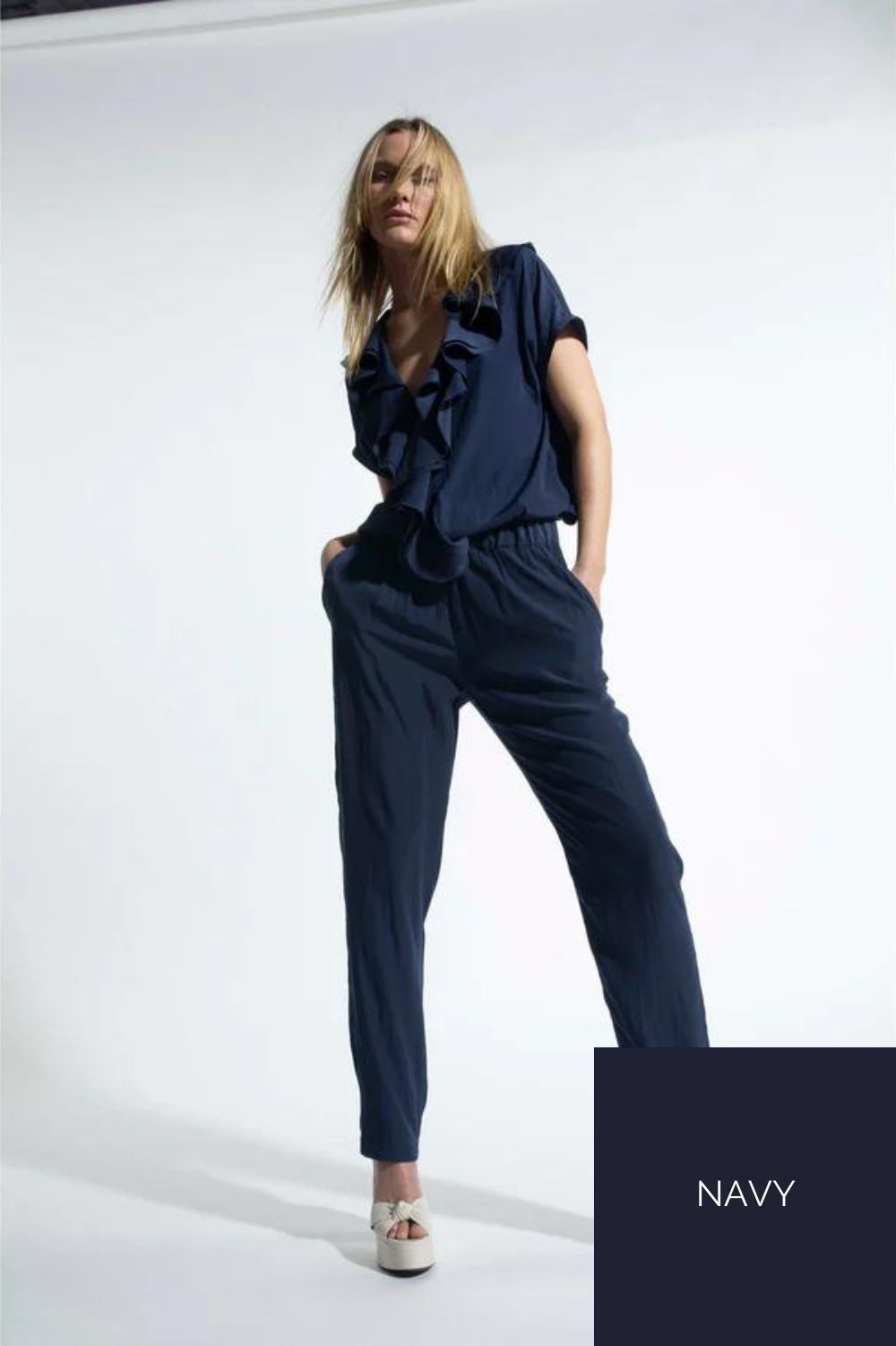 Mela Purdie Soft Nomad Pant | Navy_Silvermaple Boutique