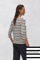 Mela Purdie Relaxed Boat Neck | White/Black_Silvermaple Boutique