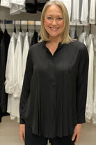 Mela Purdie Duo Pleat Shirt | Black - Silvermaple Boutique 