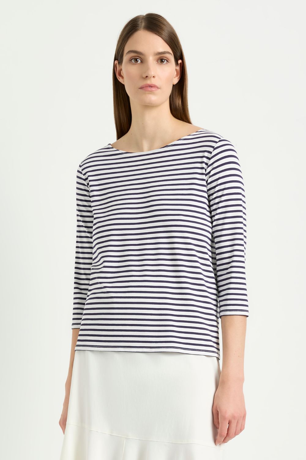 Mela Purdie Relaxed Boat Neck | Sapphire White_Silvermaple Boutique