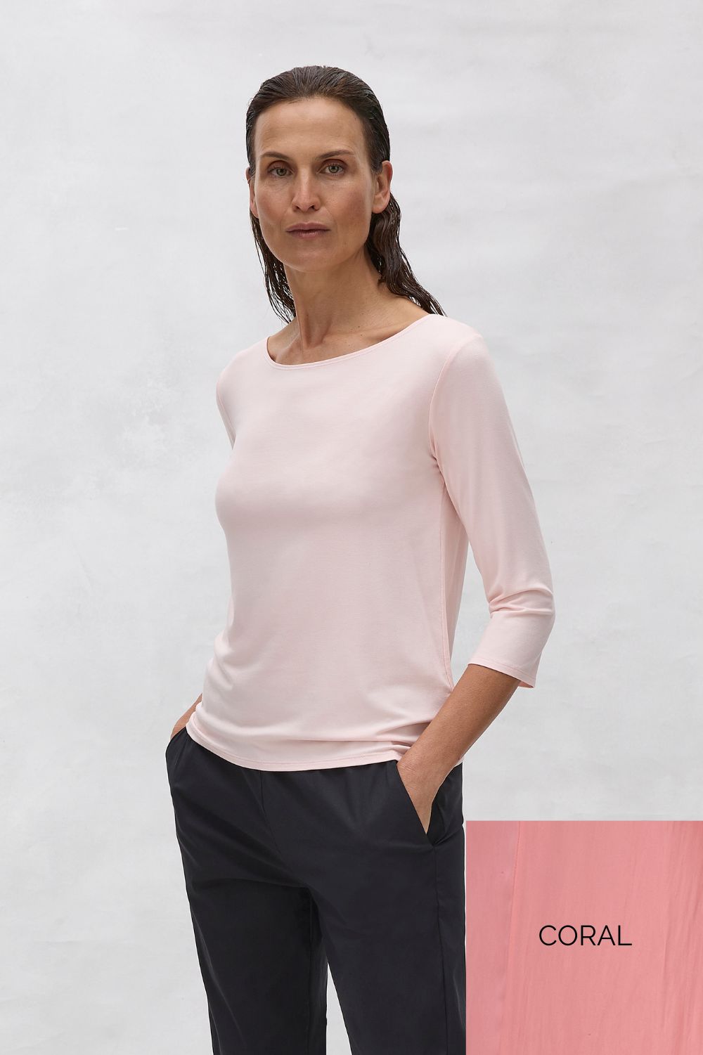 Mela Purdie Relaxed Boat Neck | Coral_Silvermaple Boutique