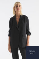 Mela Purdie Stretch Blazer | French Navy_Silvermaple Boutique