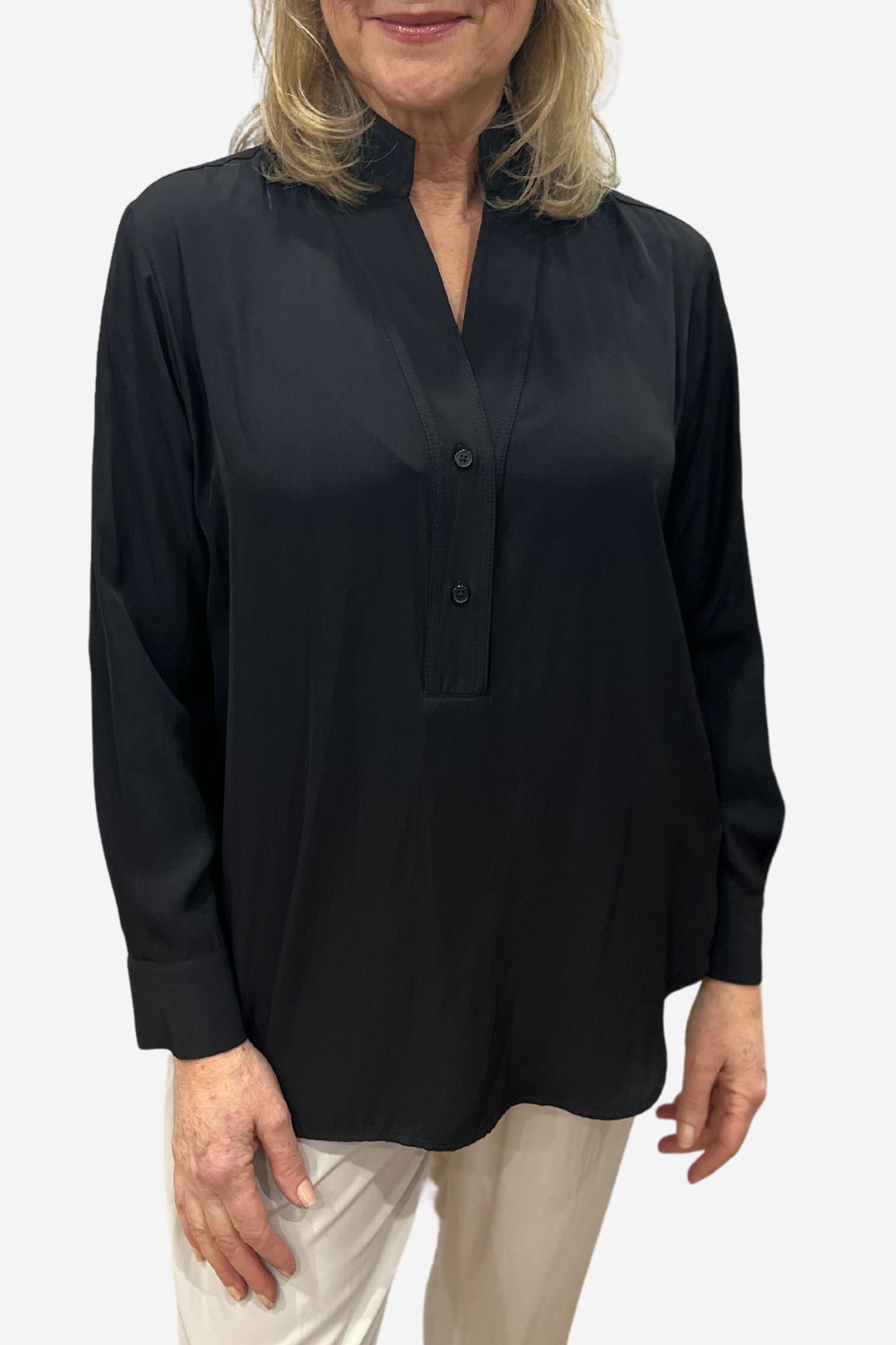 Mela Purdie Flute Blouse | Black_Silvermaple Boutique