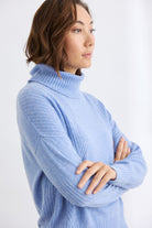 Mia Fratino Ribbed Roll Neck | Cornflour_Silvermaple Boutique