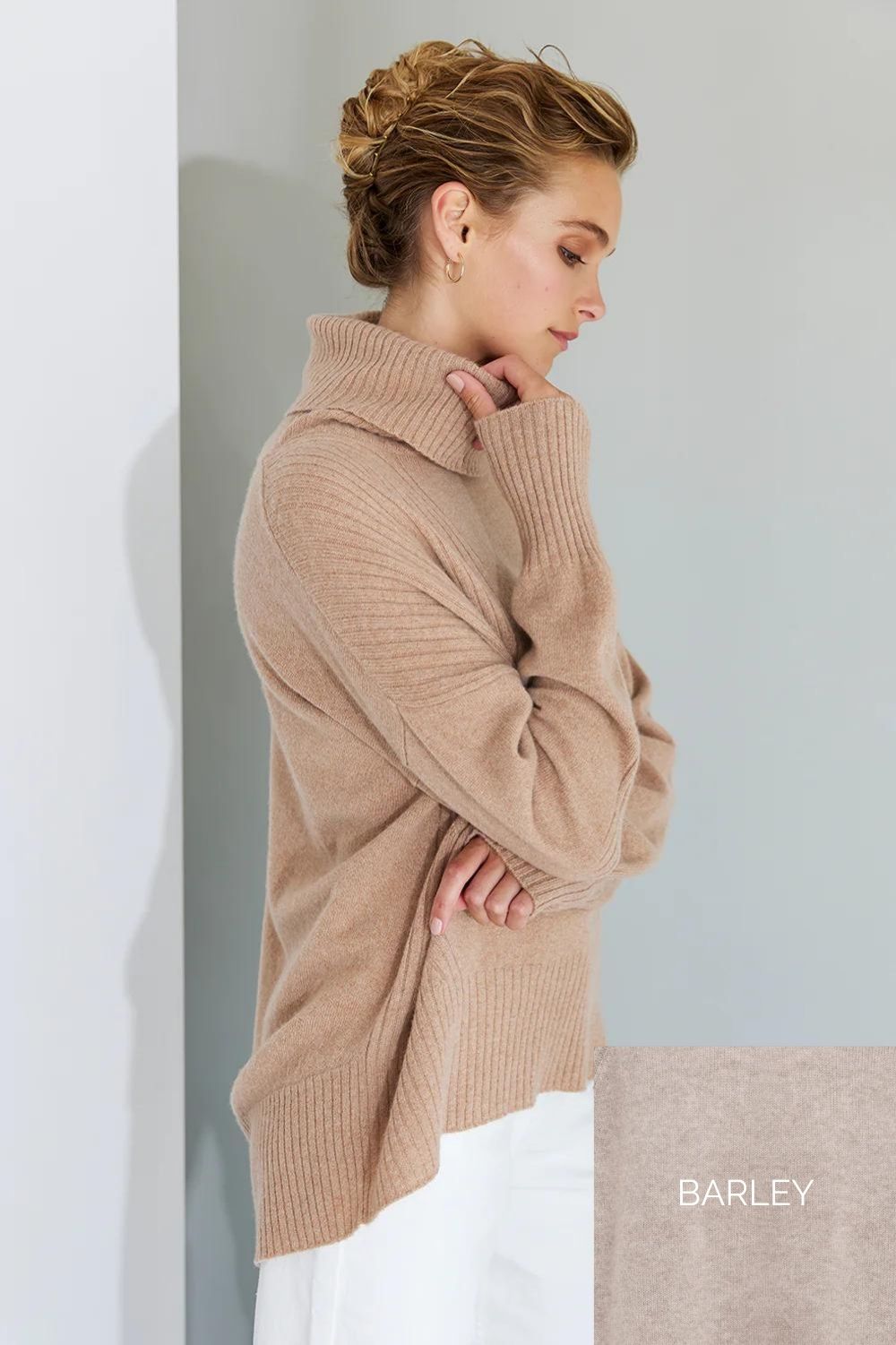 Mia Fratino Ribbed Roll Neck | Barley_Silvermaple Boutique