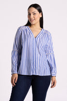 Silvermaple Collection Nautical Blouse | Coastal Stripe