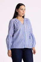 Silvermaple Collection Nautical Blouse | Coastal Stripe