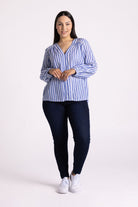 Silvermaple Collection Nautical Blouse | Coastal Stripe