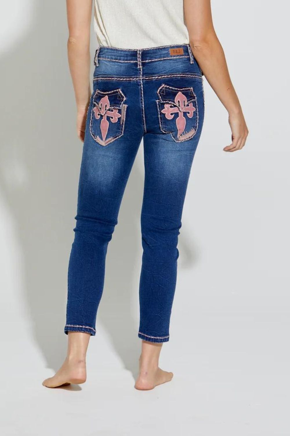 New London Jeans Nottingham Jean | Denim/Apricot_Silvermaple Boutique