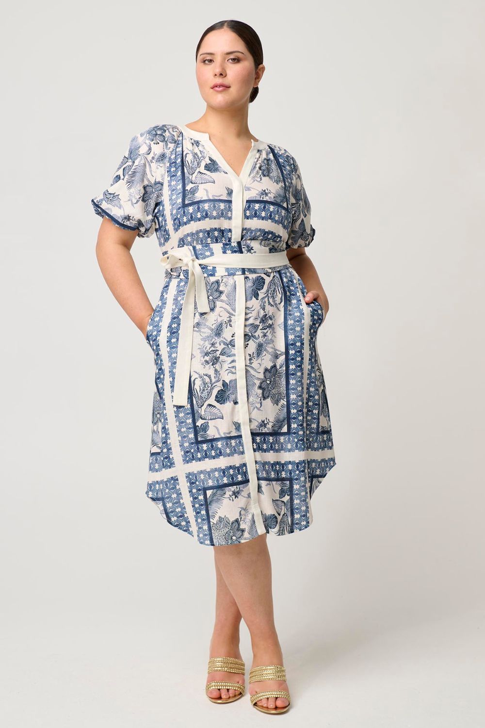 Once Was Bijou Placement Print Dress | Ink Flè Print_Silvermaple Boutique