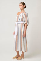 Once Was Bahia One Shoulder Dress | Cayman Stripe_Silvermaple Boutique