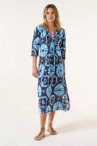 Oneseason Long Poppy Dress | Camogli Navy_Silvermaple Boutique