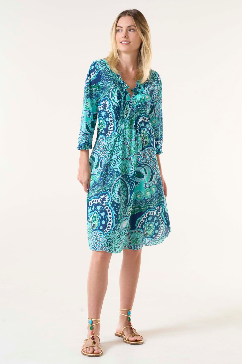 Oneseason Middy Poppy Dress | Brazil Blue_Silvermaple Boutique