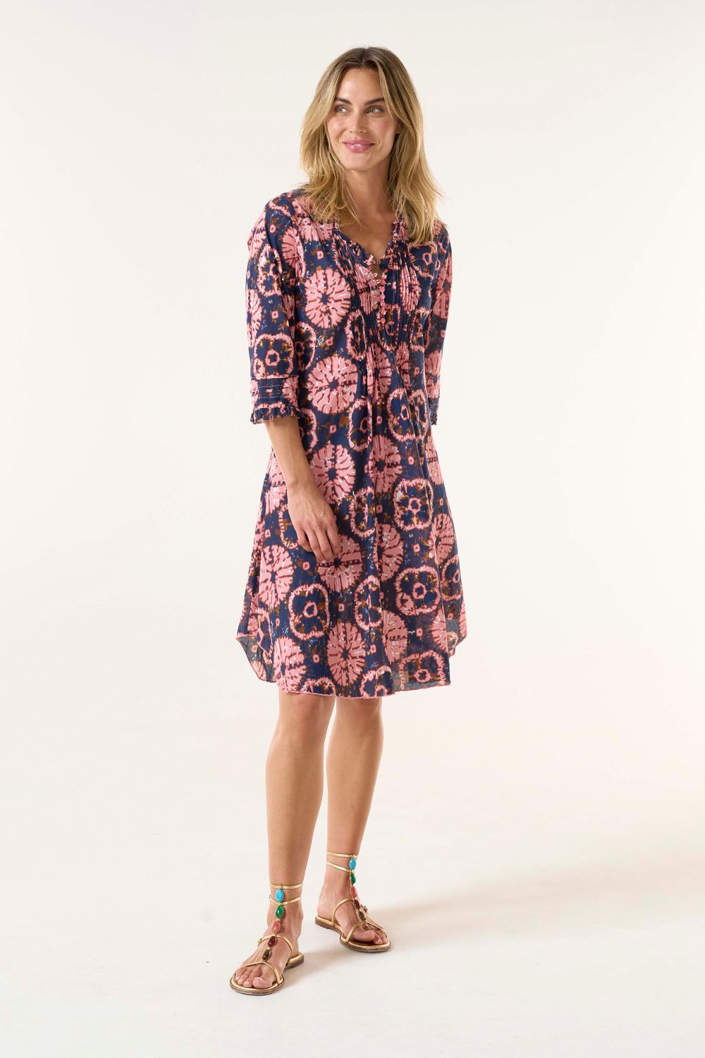 Oneseason Middy Poppy Dress | Camogli Coral_Silvermaple Boutique