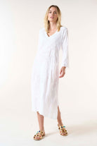 Oneseason Long Goa Dress | Embroidery | White_Silvermaple Boutique