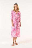 Oneseason Long Poppy Dress | Hydra Pink_Silvermaple Boutique