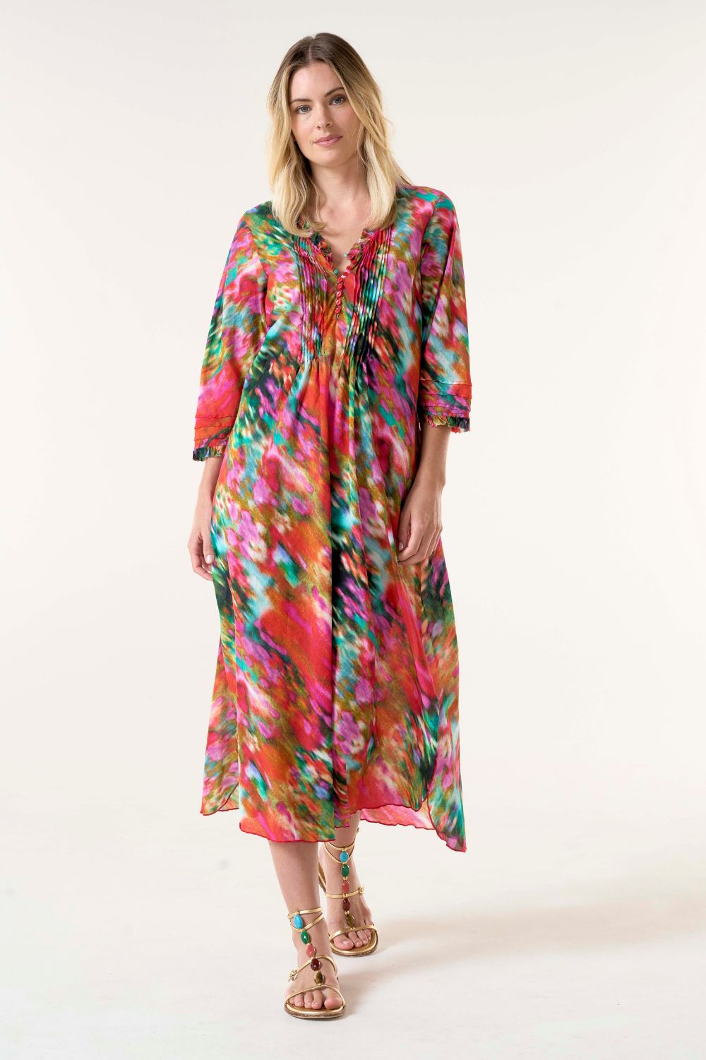 Oneseason Long Poppy Dress | Ithaca Pink_Silvermaple Boutique