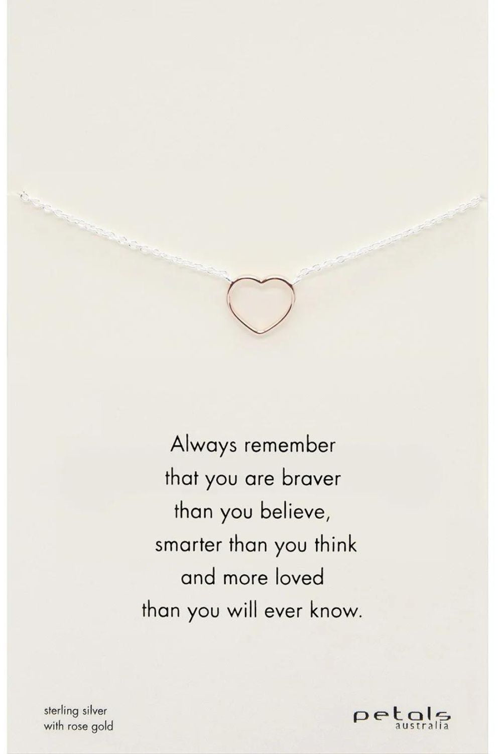 Petals Australia Remember Open Heart Necklace | Multi_Silvermaple Boutique