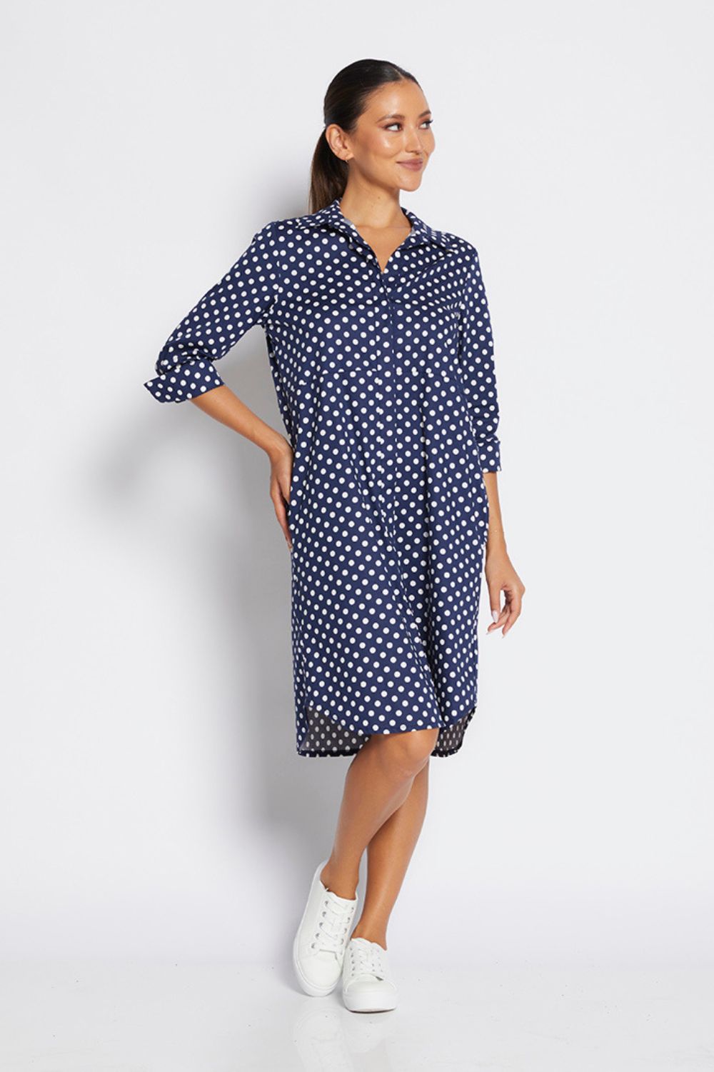 Philosophy Rierra Spot Dress | Navy Spot_Silvermaple Boutique