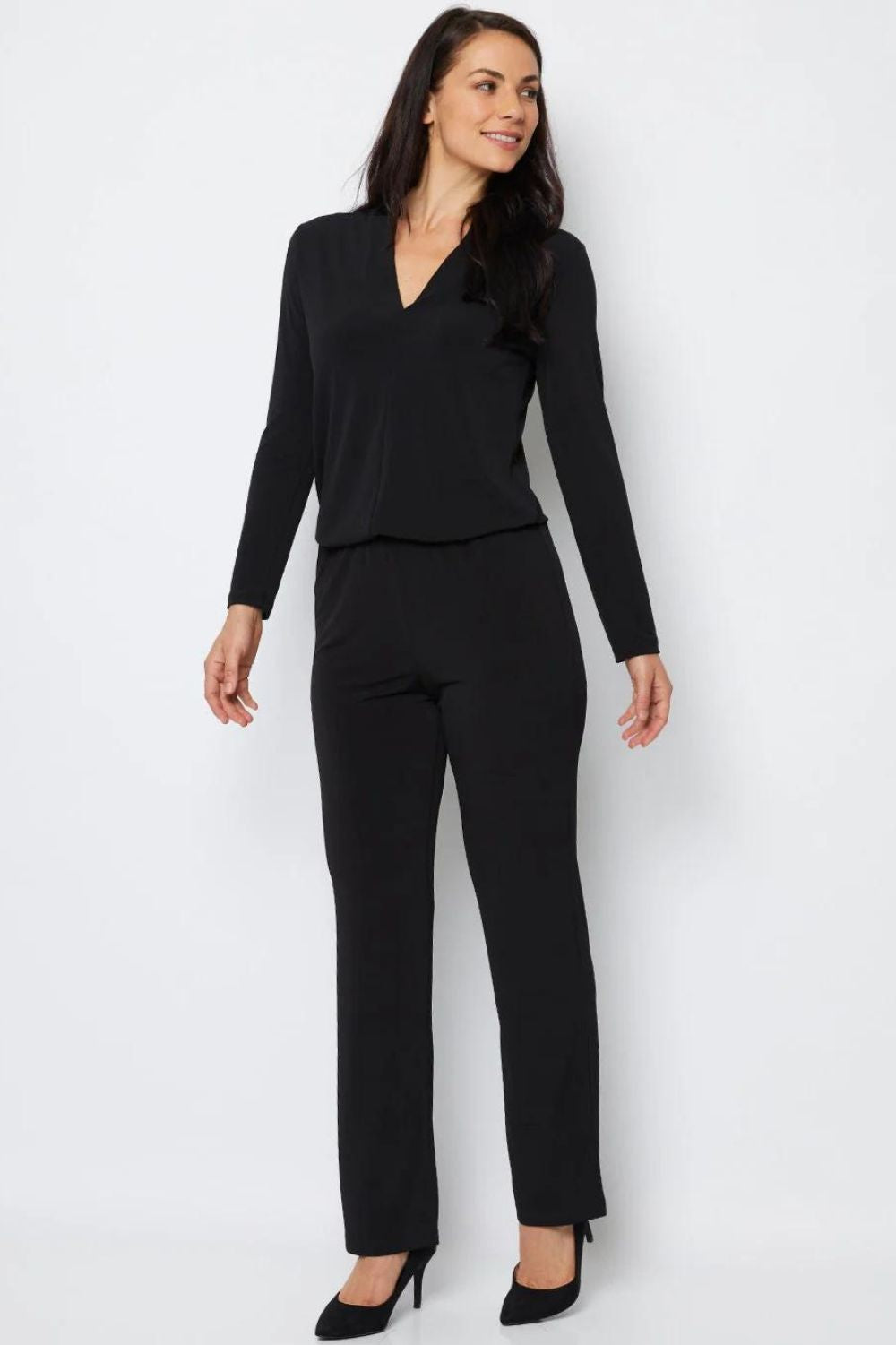 Philosophy Linear Full Length Slim Pant | Black _Silvermaple Boutique