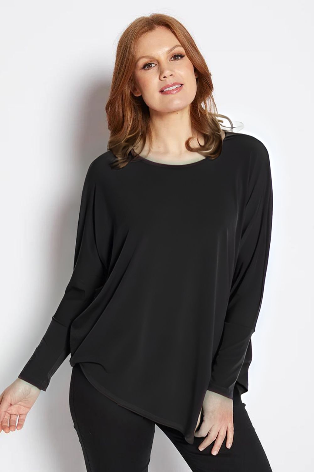 Philosophy Slope Asymetrical Tunic | Black _Silvermaple Boutique