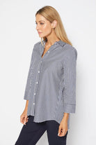 Philosophy Regina Shirt | Navy Stripe_Silvermaple Boutique