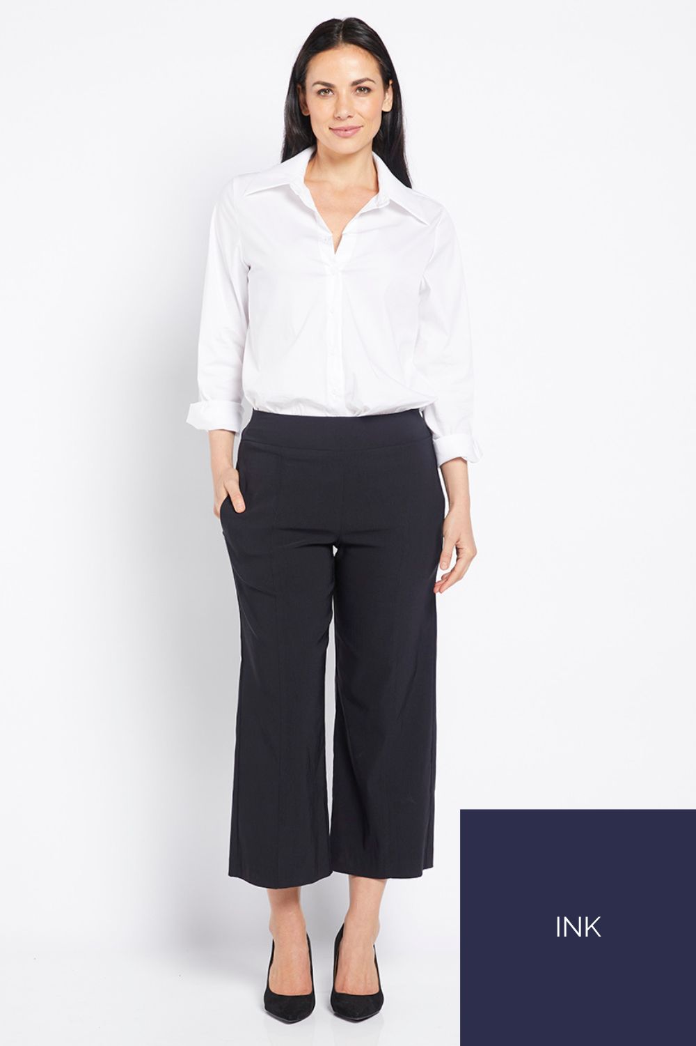 Philosophy Larrie 7/8 Culotte Pant | Navy_Silvermaple Boutique