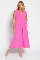 Philosophy Divine Plunge Dress | Neon Pink_Silvermaple Boutique