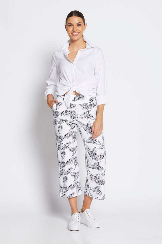 Philosophy Ticket 7/8 Culotte Pant | White Leaf_Silvermaple Boutique