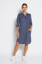 Philosophy Rierra Spot Dress | Navy Spot_Silvermaple Boutique