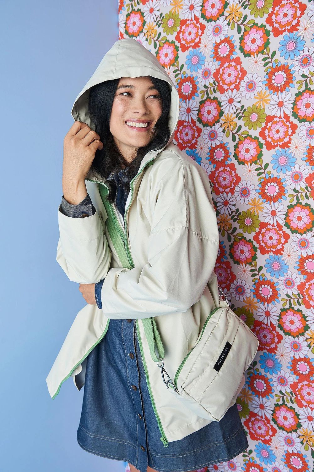 Project Ten Raincoat In Crossbody Bag | Ecru _Silvermaple Boutique