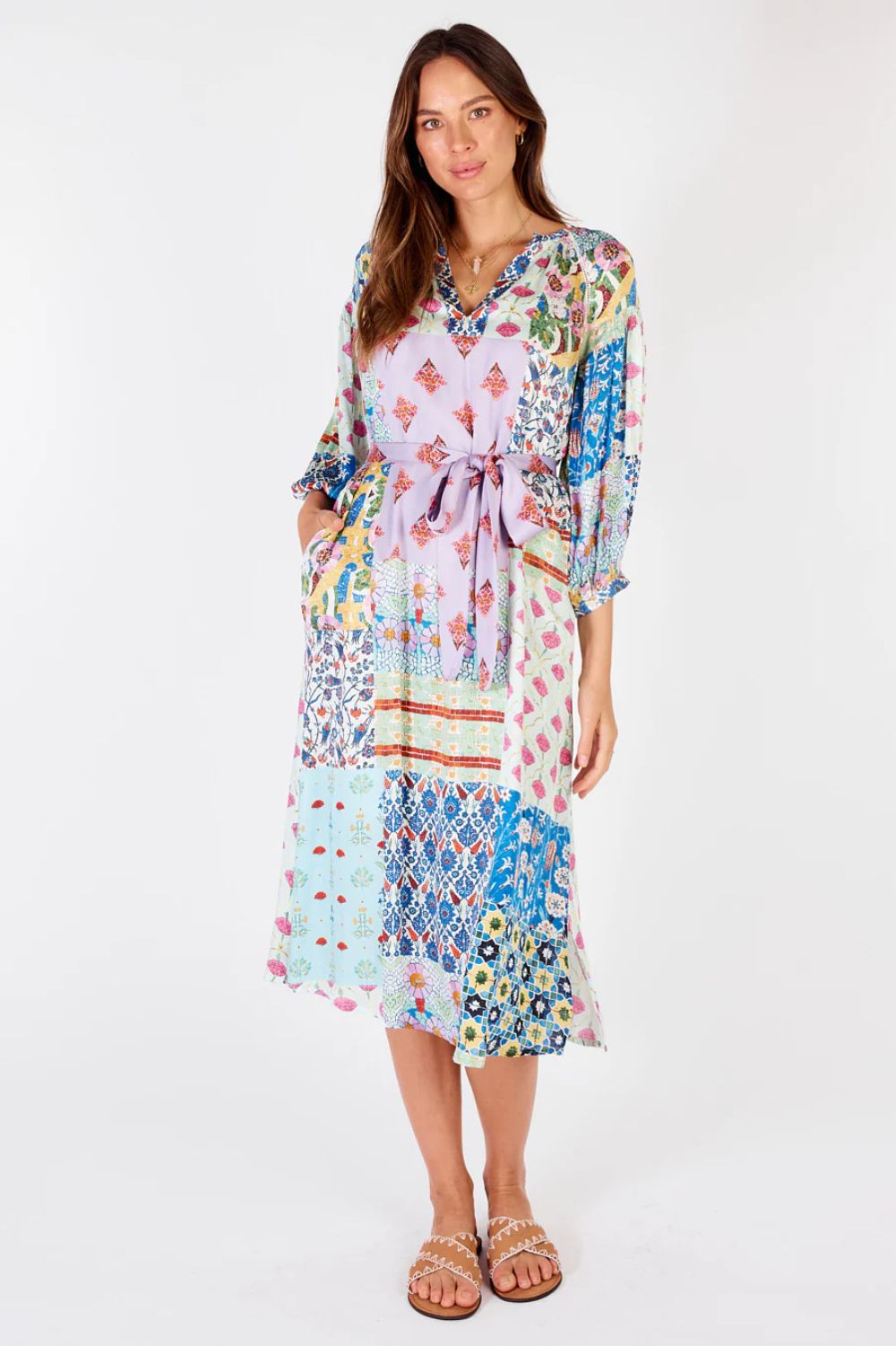 Rubyyaya Boucher Patch Maxi Dress | Multi_Silvermaple Boutique