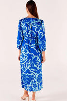 Sacha Drake Ethereal Wrap Dress | Azure Blue Floral_Silvermaple Boutique