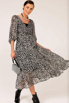 Sacha Drake Cloudland Wrap Dress | Black White Spot_Silvermaple Boutique