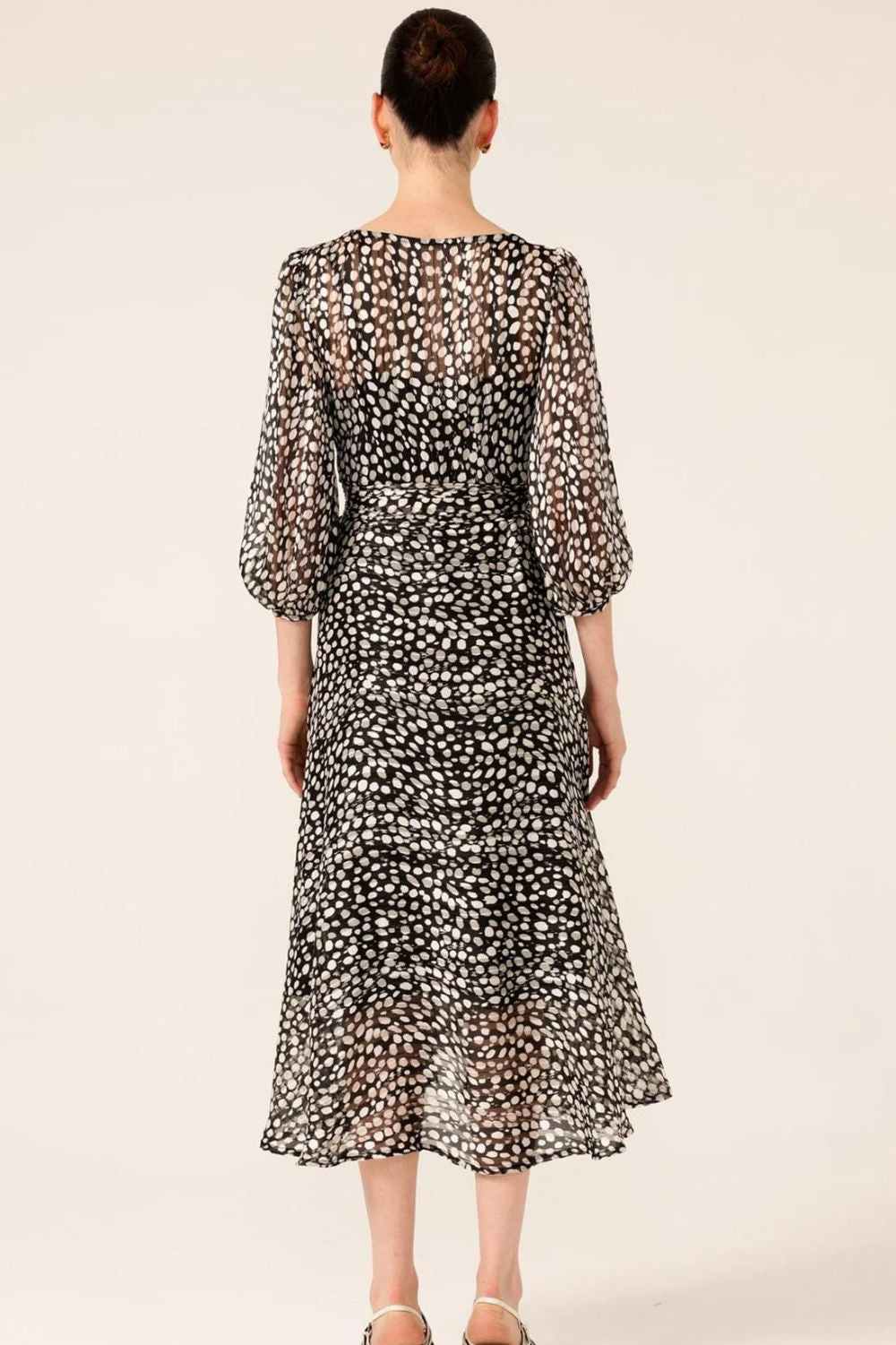 Sacha Drake Cloudland Wrap Dress | Black White Spot_Silvermaple Boutique