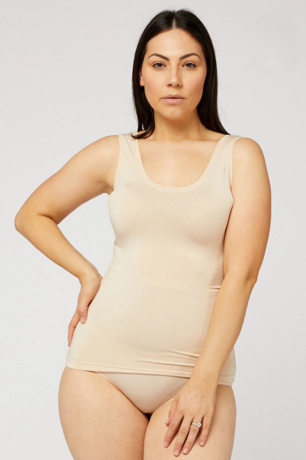 Tani Scoop Tank | Nude | 79246_Silvermaple Boutique