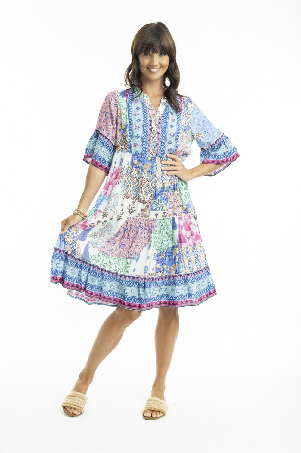 Fashion Express Emma Layered Dress | Print_Silvermaple Boutique