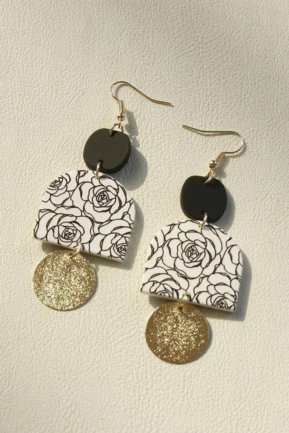 Olivia Rose Earrings | Gold/Black - Silvermaple Boutique