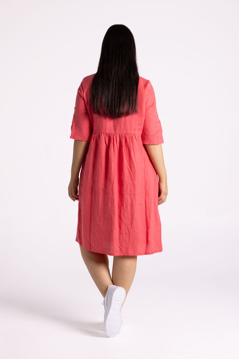 Silvermaple Collection Sandy Button Dress | Melon