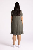 Silvermaple Collection Vanessa Ruffle Hem Dress | Olive