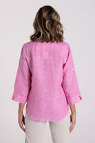 Silvermaple Collection Charlotte Linen Shirt | Pink