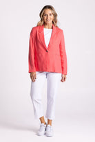 Silvermaple Collection Miranda Linen Blazer | Melon