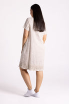 Silvermaple Collection Vanessa Ruffle Hem Dress | Natural 