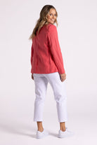 Silvermaple Collection Miranda Linen Blazer | Melon