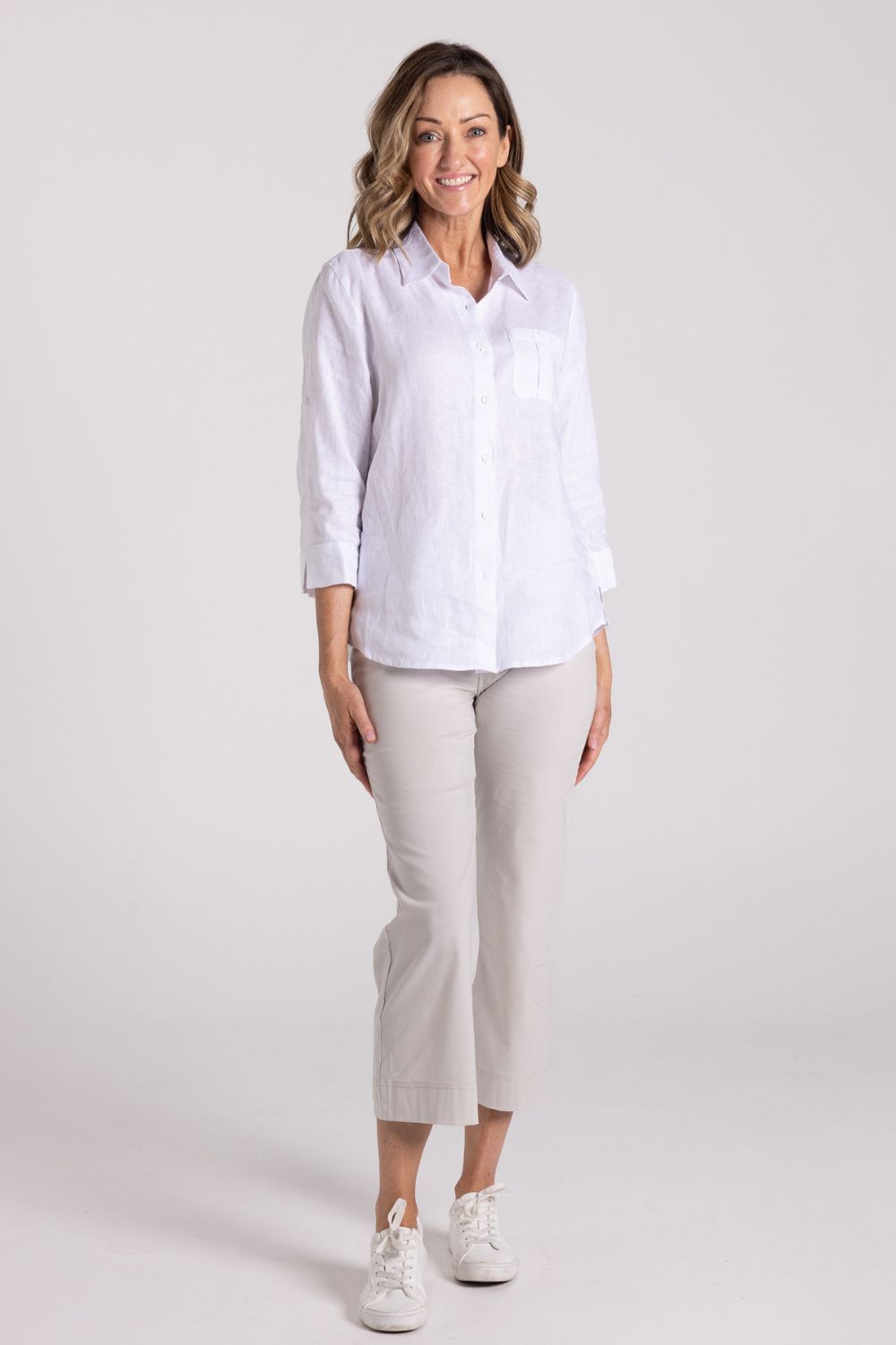 Silvermaple Collection Charlotte Linen Shirt | White