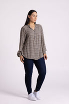 Silvermaple Boutique Sofia Shirt | Ocelot  Black/Beige_Silvermaple Boutique