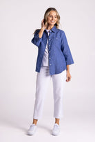 Silvermaple Collection Charlotte Linen Shirt | Indigo